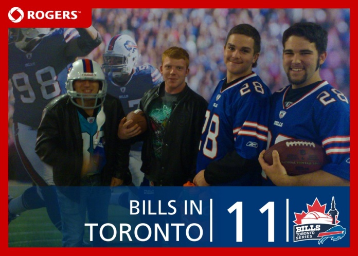 My friends and I at the Buffalo Bills game in Toronto, 2011